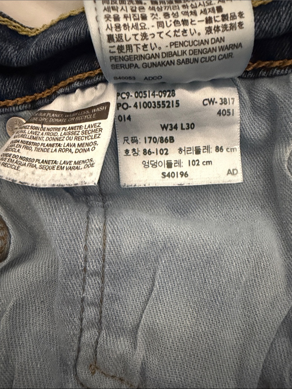 Levi's 34/30 514 Classic Straight-Leg Women's Jeans in Medium Blue - Picture 5 of 8